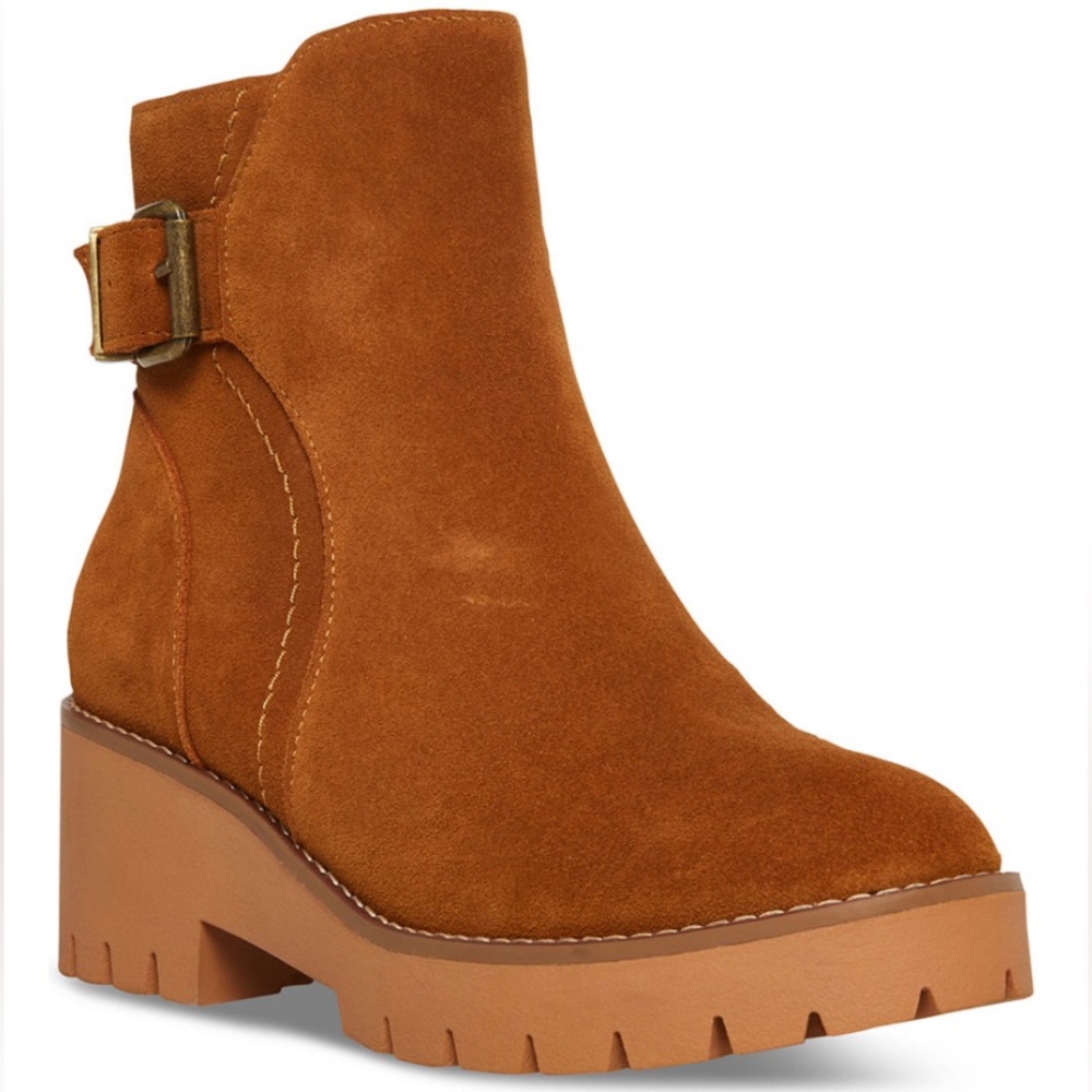 Aqua College Desiree Waterproof Booties in Cognac - NWT